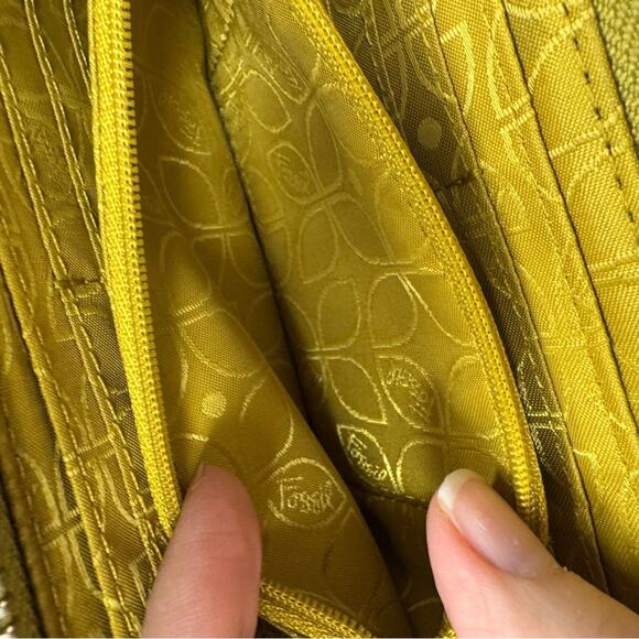 Fossil Green Leather Marlow Maddox Zip Clutch Wallet Boho Classic - Picture 7 of 9